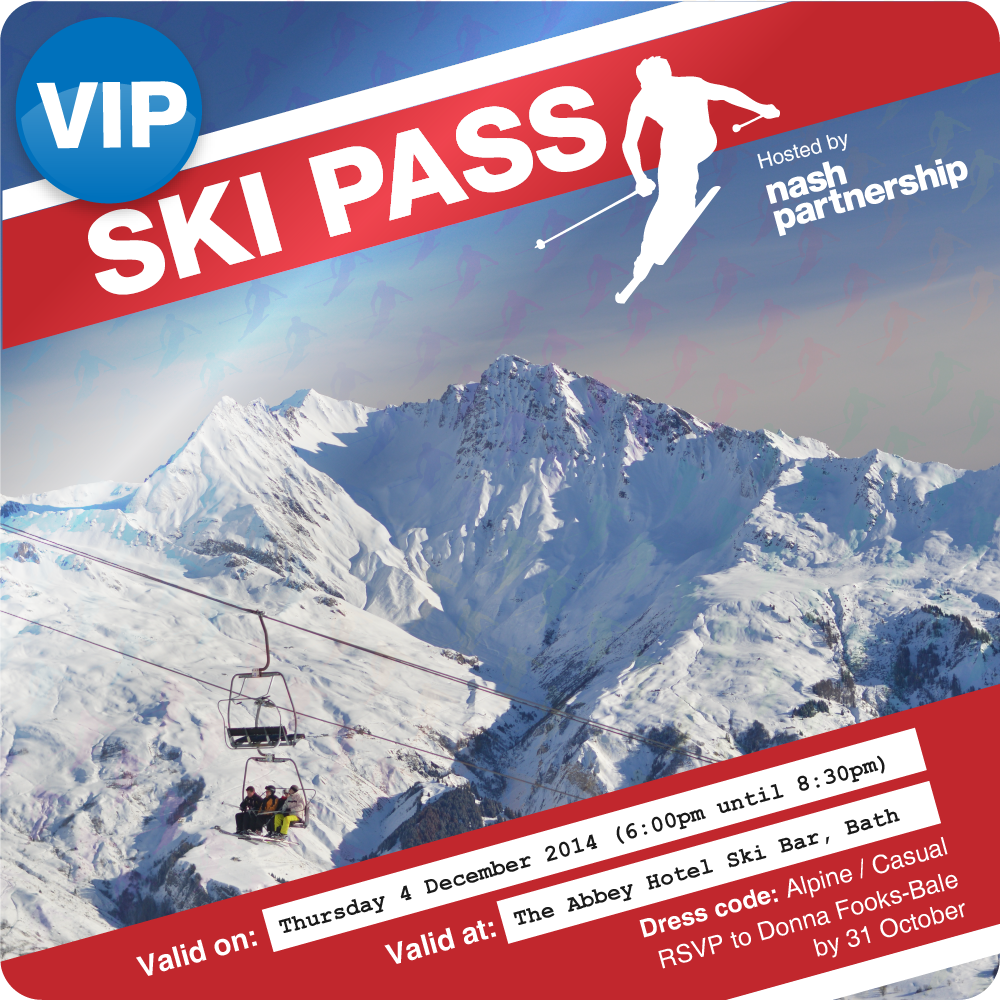 Nash partnership ski lodge event invitation
